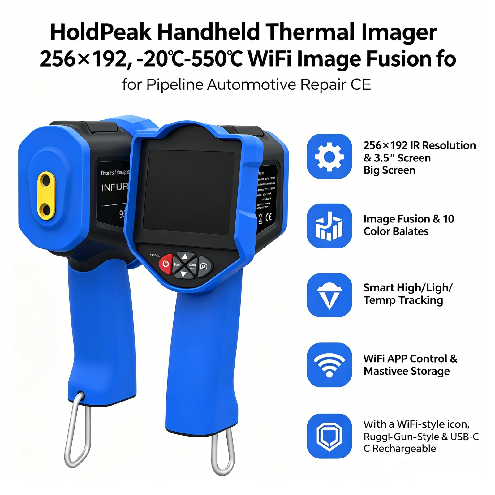 HoldPeak Thermal Camera, 256x1 - Thermal Imaging Camera 256X192 ulasan dan harga